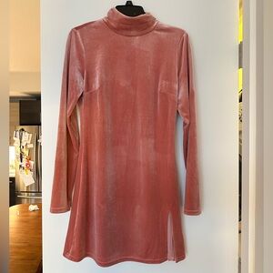 Reformation pink velvet dress, size small
